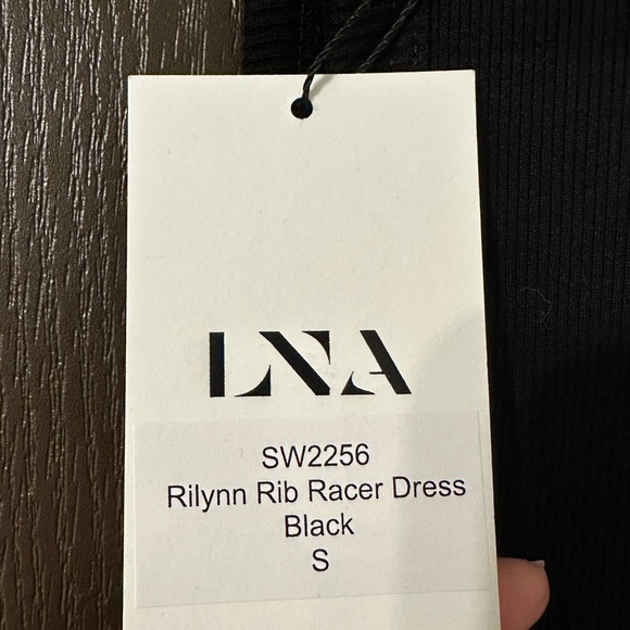 LNA Rilynn Rib Racer Black Dress - Picture 5 of 5